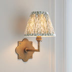 113791 Anvil Angle & Leaf 16cm Wall Light Brass Green