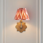 113795 Anvil Angle & Zigzag 16cm Wall Light Brass Orange