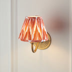 114096 Ripple Curve & Zigzag 16cm Wall Light Brass Orange