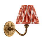 114096 Ripple Curve & Zigzag 16cm Wall Light Brass Orange