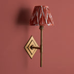 114139 Diamond Tall & Zigzag 16cm Wall Light Brass Orange