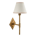 114144 Diamond Tall & Ivy 16cm Wall Light Brass White