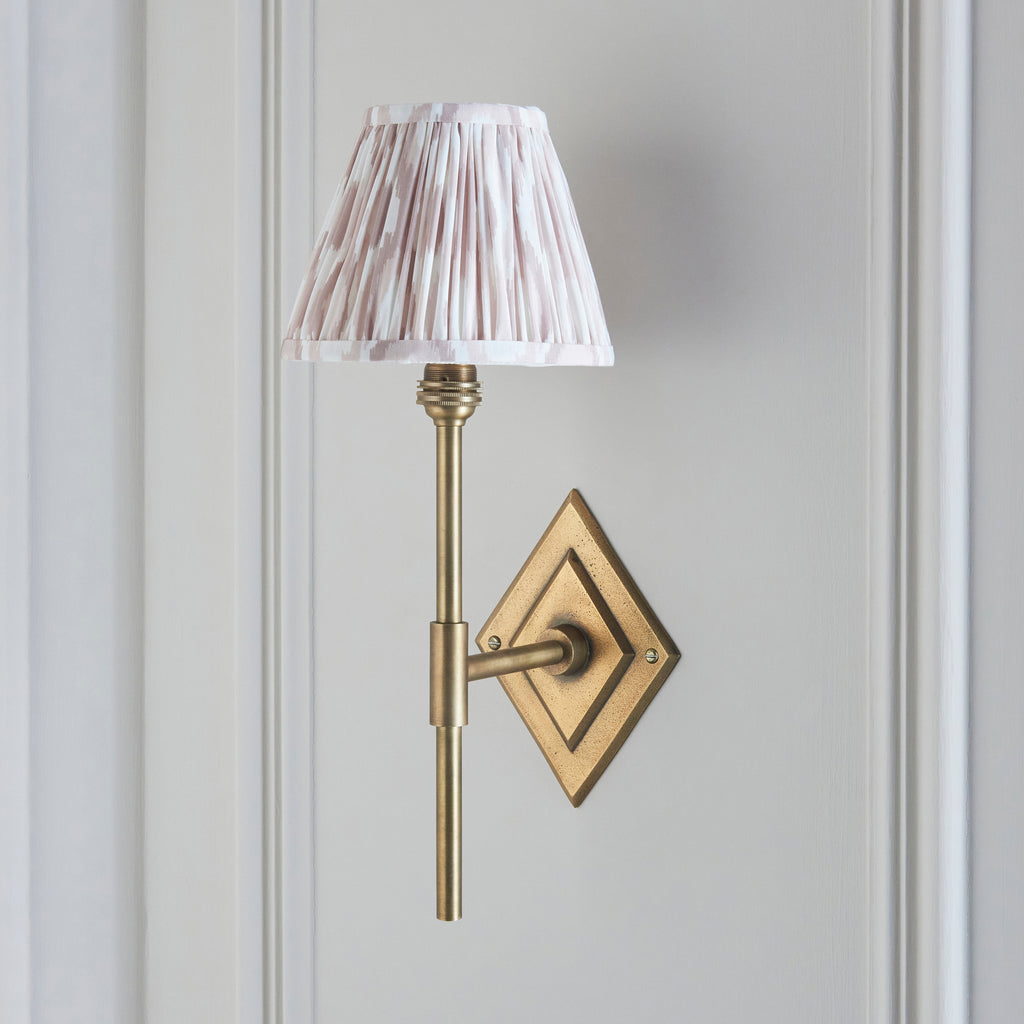114145 Diamond Tall & Ikat 16cm Wall Light Brass