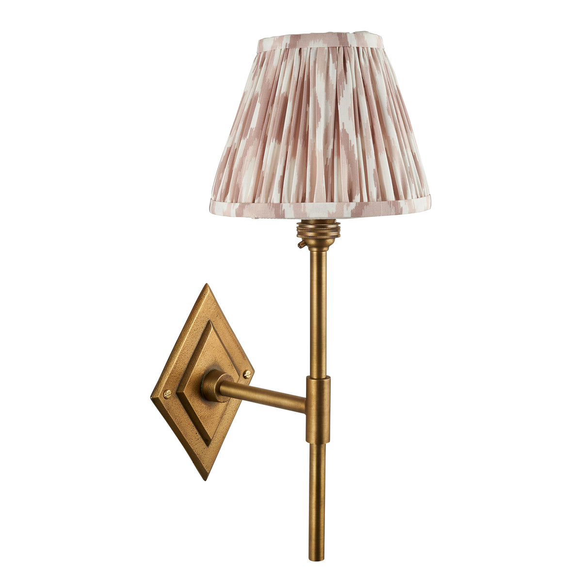 114145 Diamond Tall & Ikat 16cm Wall Light Brass
