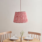 114256 Eltham & Ikat 40cm Pendant Brass Pink