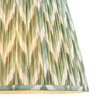 114257 Eltham & Zigzag 40cm Pendant Brass Green