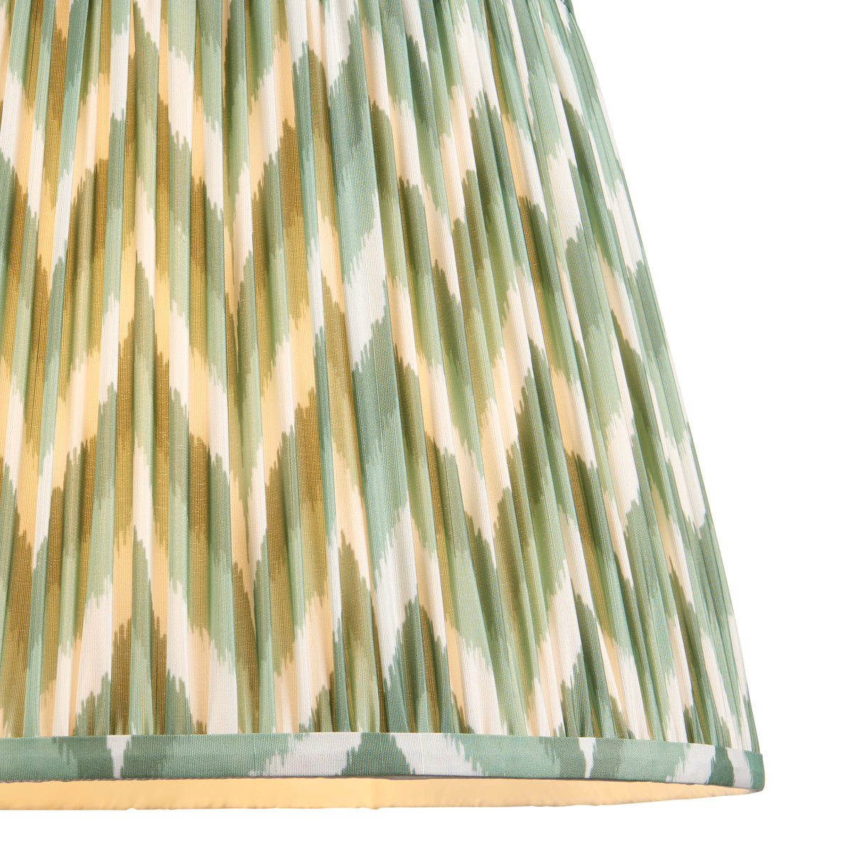 114257 Eltham & Zigzag 40cm Pendant Brass Green