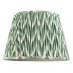 114257 Eltham & Zigzag 40cm Pendant Brass Green