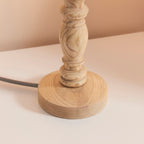 114291 Bibury & Zigzag 20cm Table Lamp Wood Orange