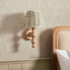 114322 Bibury & Leaf 20cm Wall Light Wood Green