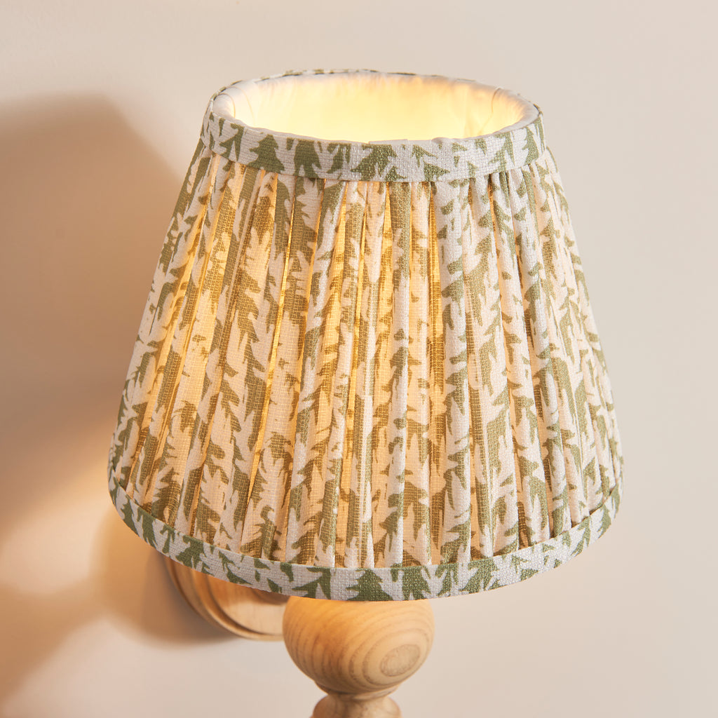 114322 Bibury & Leaf 20cm Wall Light Wood Green