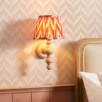 114328 Bibury & Zigzag 20cm Wall Light Wood Orange