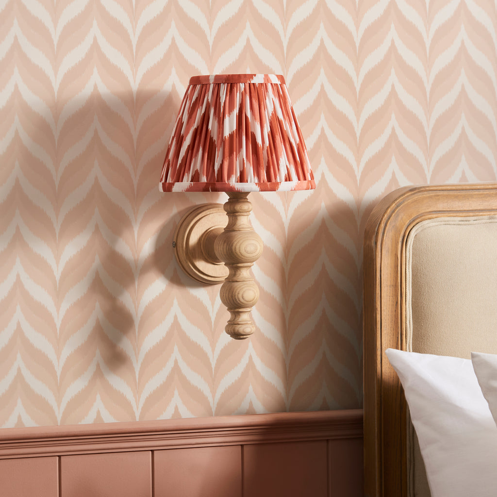 114328 Bibury & Zigzag 20cm Wall Light Wood Orange