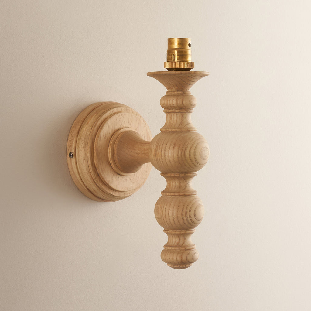 114333 Bibury & Ivy 20cm Wall Light Wood White