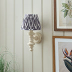 114436 Carnaby & Zigzag 20cm Wall Light White Grey