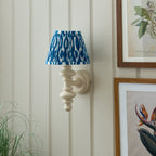114446 Carnaby & Ikat 20cm Wall Light White Blue