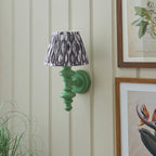 114464 Carnaby & Ikat 20cm Wall Light Green Grey