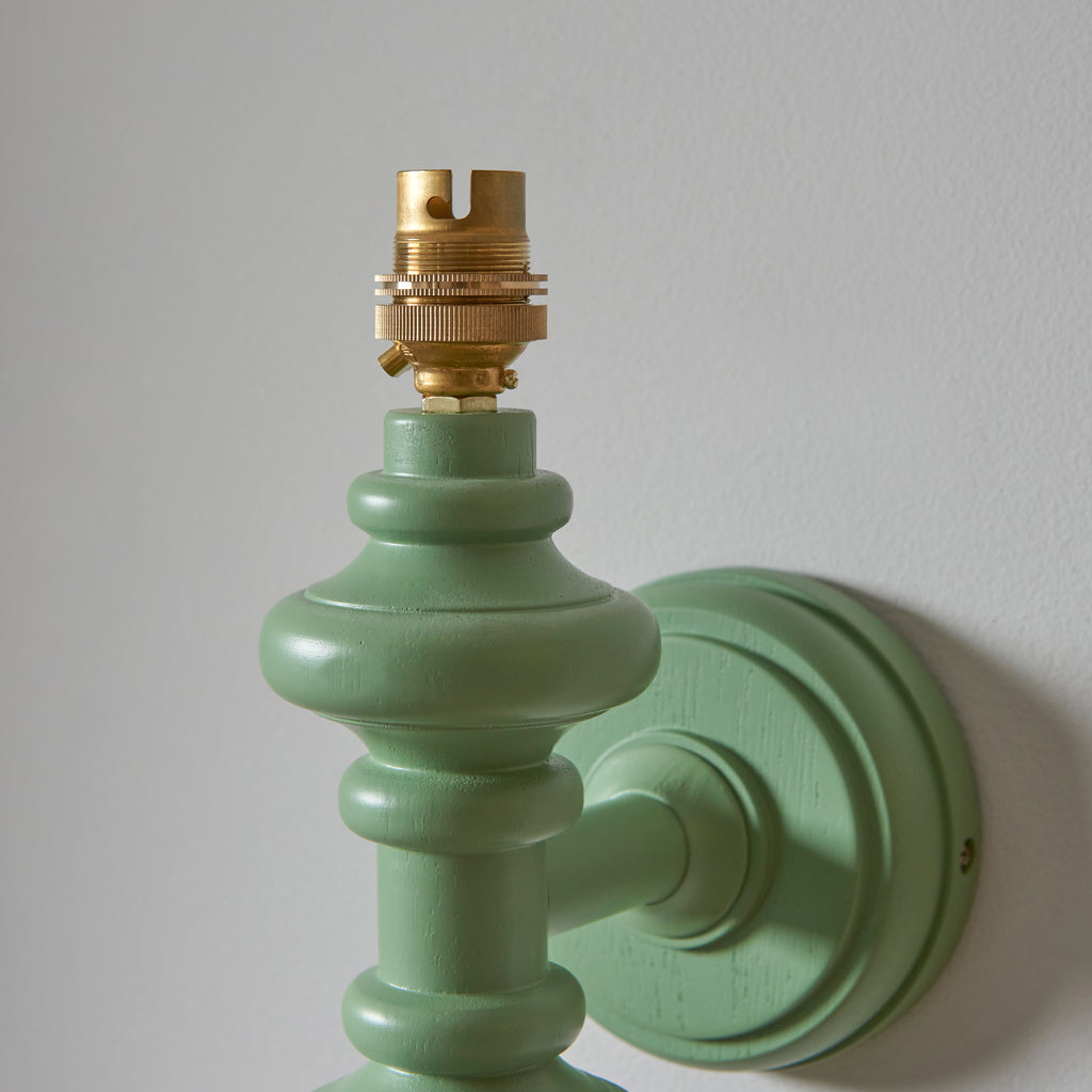 114464 Carnaby & Ikat 20cm Wall Light Green Grey