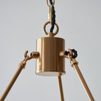 114509 Chester & Zigzag 16cm 6 Light Pendant Brass Grey