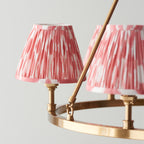114510 Chester & Ikat 16cm 6 Light Pendant Brass Pink