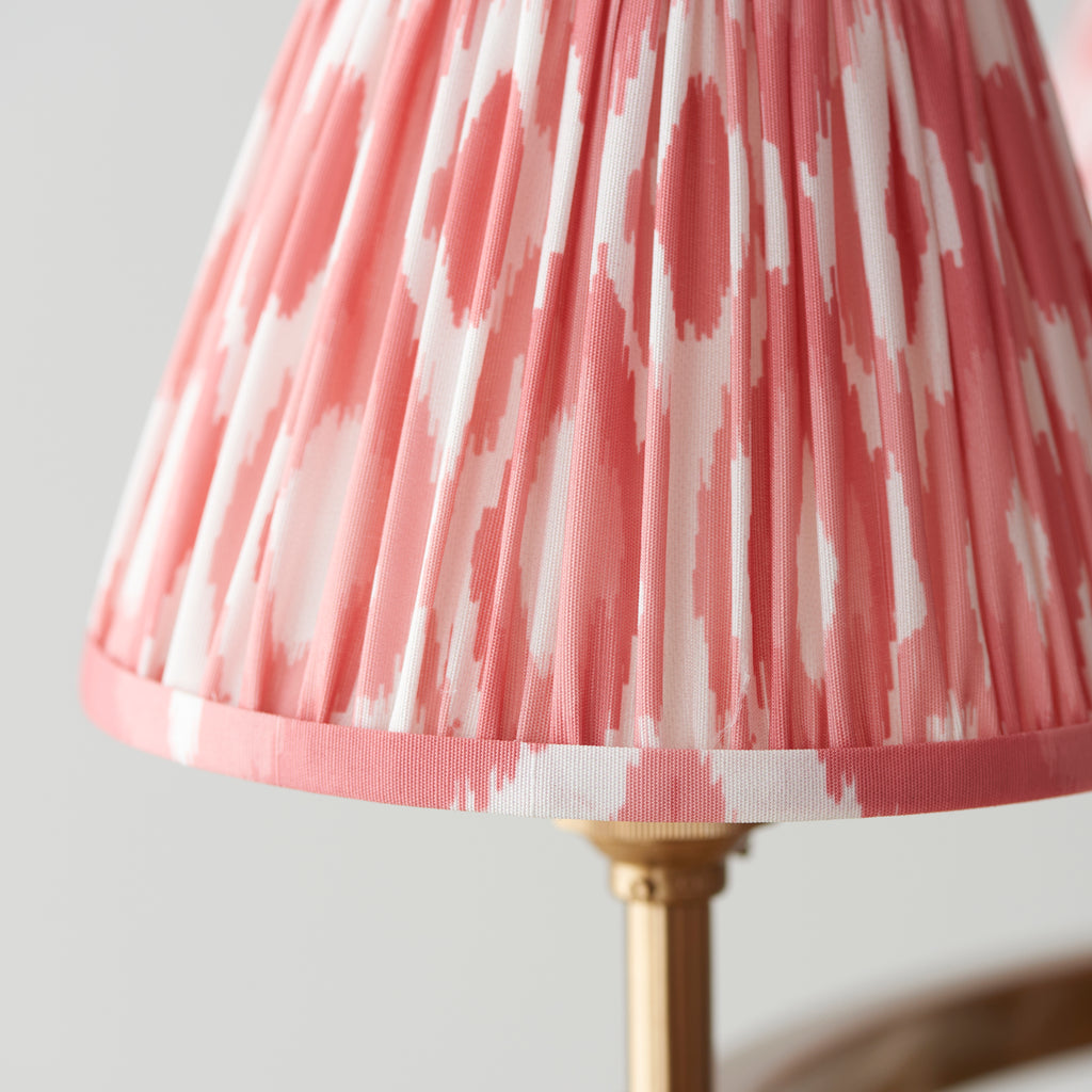 114510 Chester & Ikat 16cm 6 Light Pendant Brass Pink