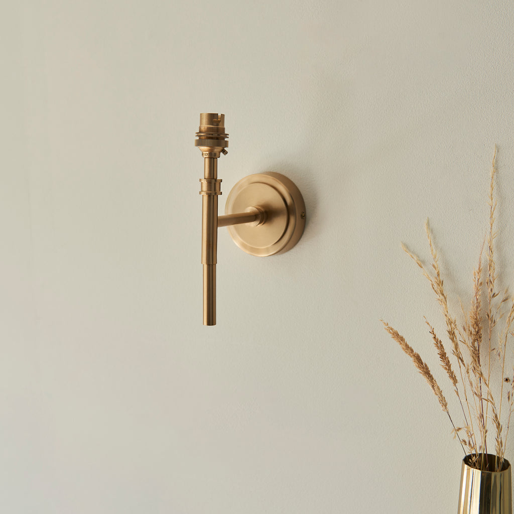114602 Chester & Zigzag 16cm Wall Light Brass Grey