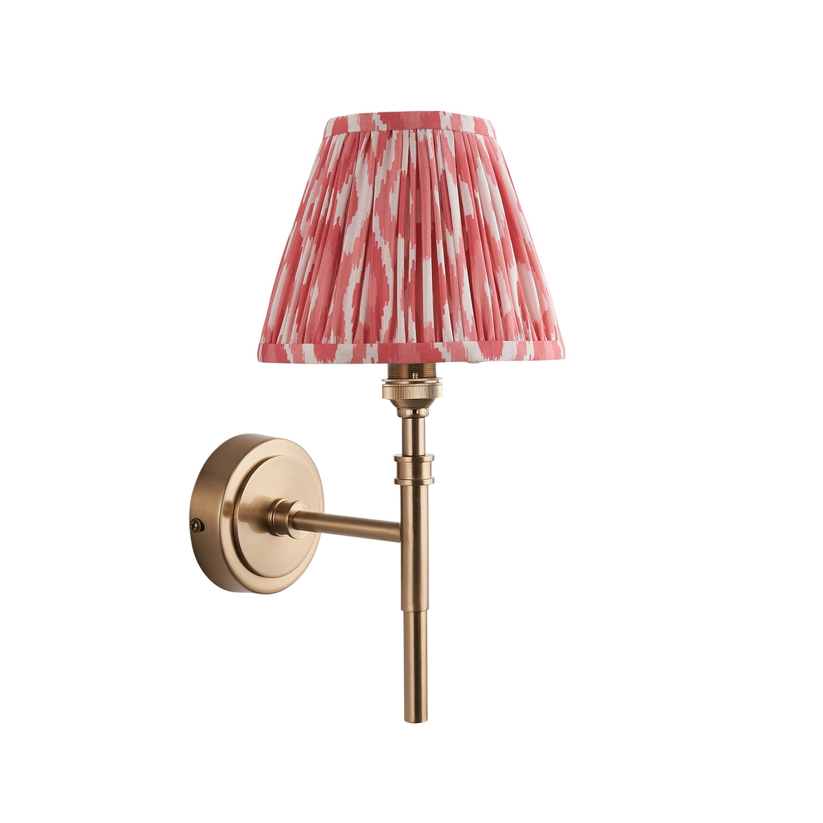 114603 Chester & Ikat 16cm Wall Light Brass Pink