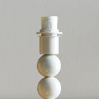 114689 Higgledy & Ikat 25cm Table Lamp White Grey