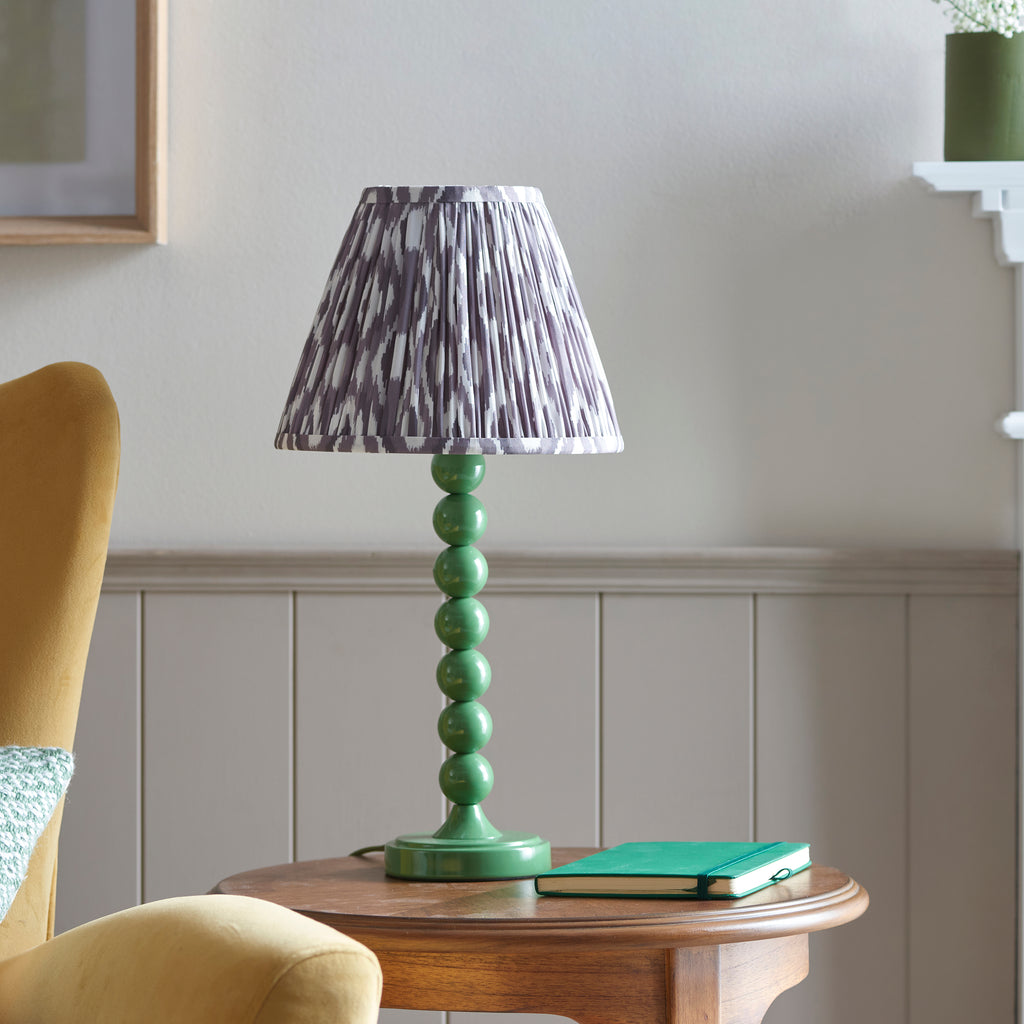 114705 Higgledy & Ikat 25cm Table Lamp Green Grey