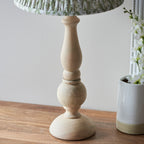 114748 Hidcote & Leaf 30cm Table Lamp Wood Green