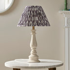 114960 Myrtle & Ikat 30cm Table Lamp White Grey