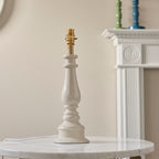 114960 Myrtle & Ikat 30cm Table Lamp White Grey