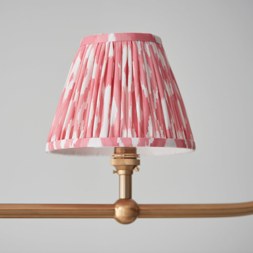 114989 Santiago & Ikat 16cm 4 Light Pendant Brass Pink