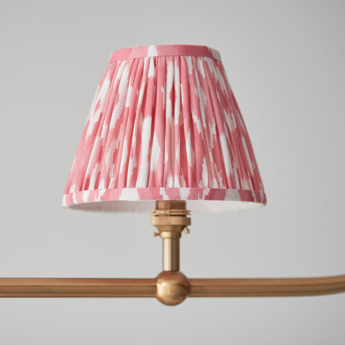 114989 Santiago & Ikat 16cm 4 Light Pendant Brass Pink