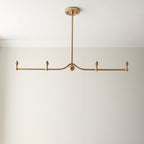 114989 Santiago & Ikat 16cm 4 Light Pendant Brass Pink