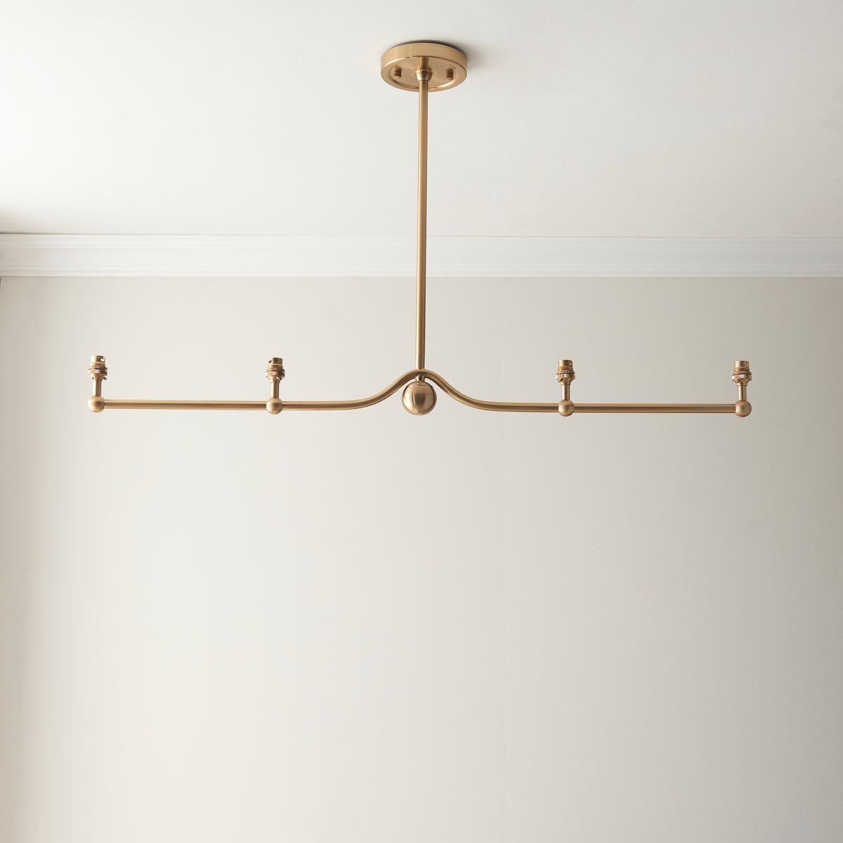 114989 Santiago & Ikat 16cm 4 Light Pendant Brass Pink