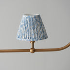 114992 Santiago & Leaf 16cm 4 Light Pendant Brass Blue
