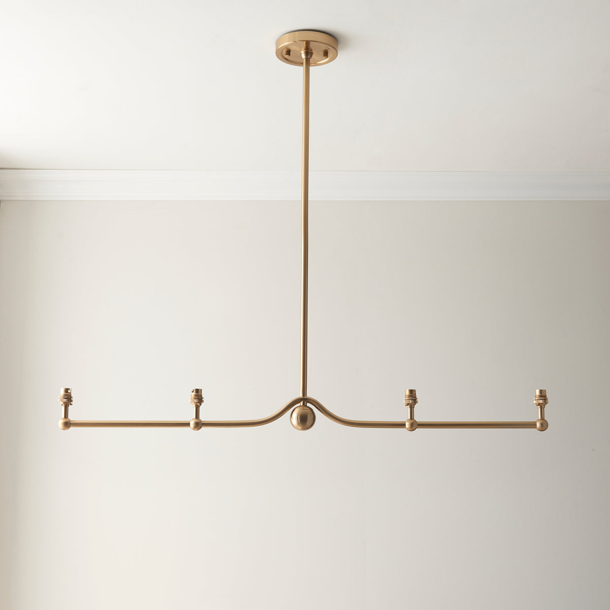 114992 Santiago & Leaf 16cm 4 Light Pendant Brass Blue