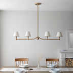 115002 Santiago & Ivy 16cm 4 Light Pendant Brass White