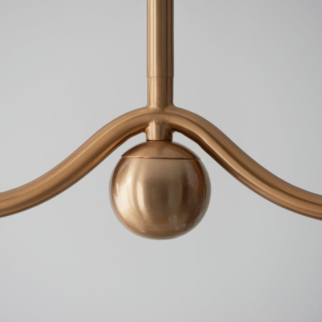 115002 Santiago & Ivy 16cm 4 Light Pendant Brass White