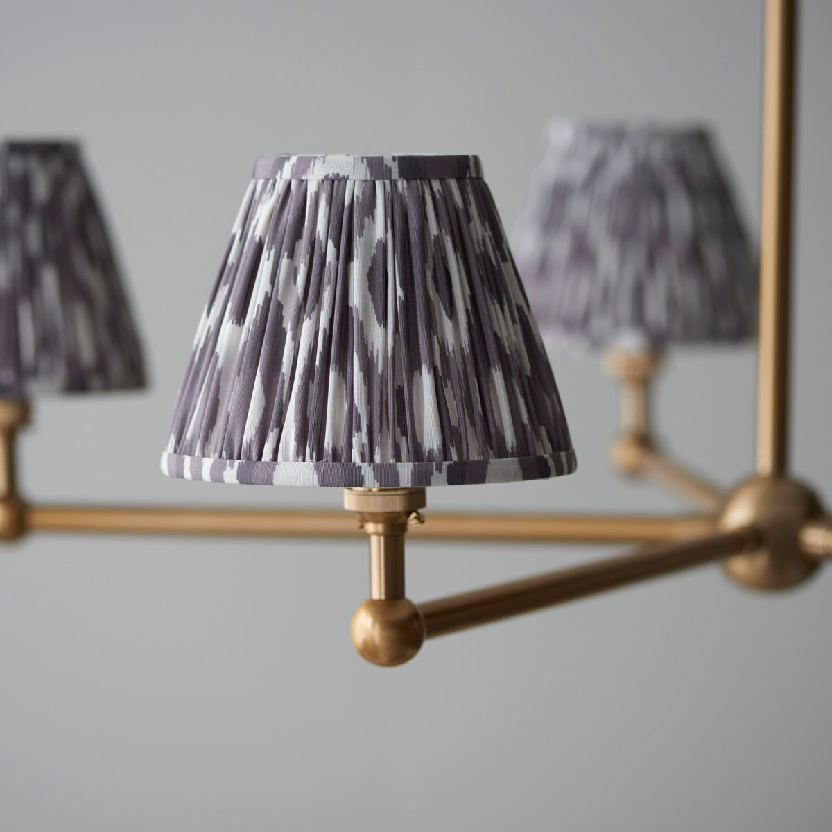 115017 Santiago & Ikat 16cm 5 Light Pendant Brass Grey