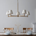 115021 Santiago & Ivy 16cm 5 Light Pendant Brass White