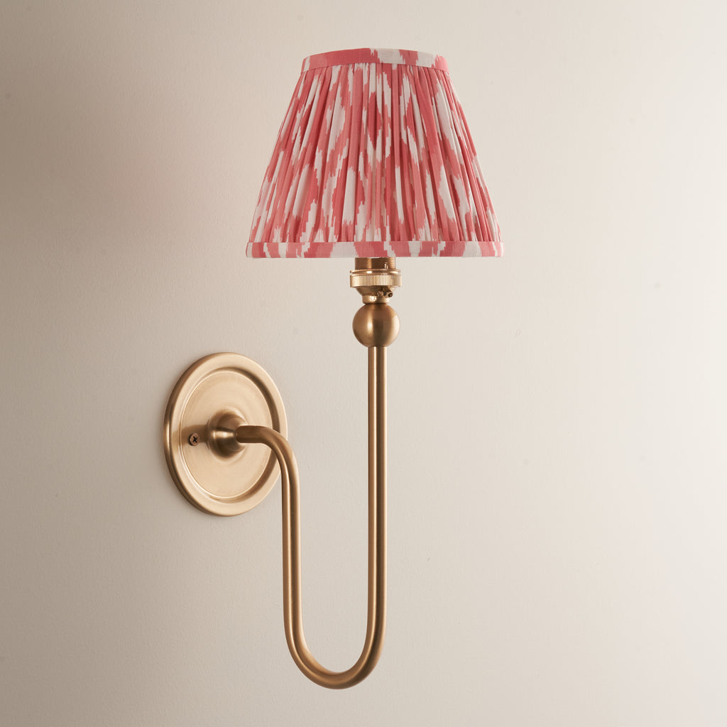 115027 Santiago & Ikat 16cm Wall Light Brass Pink