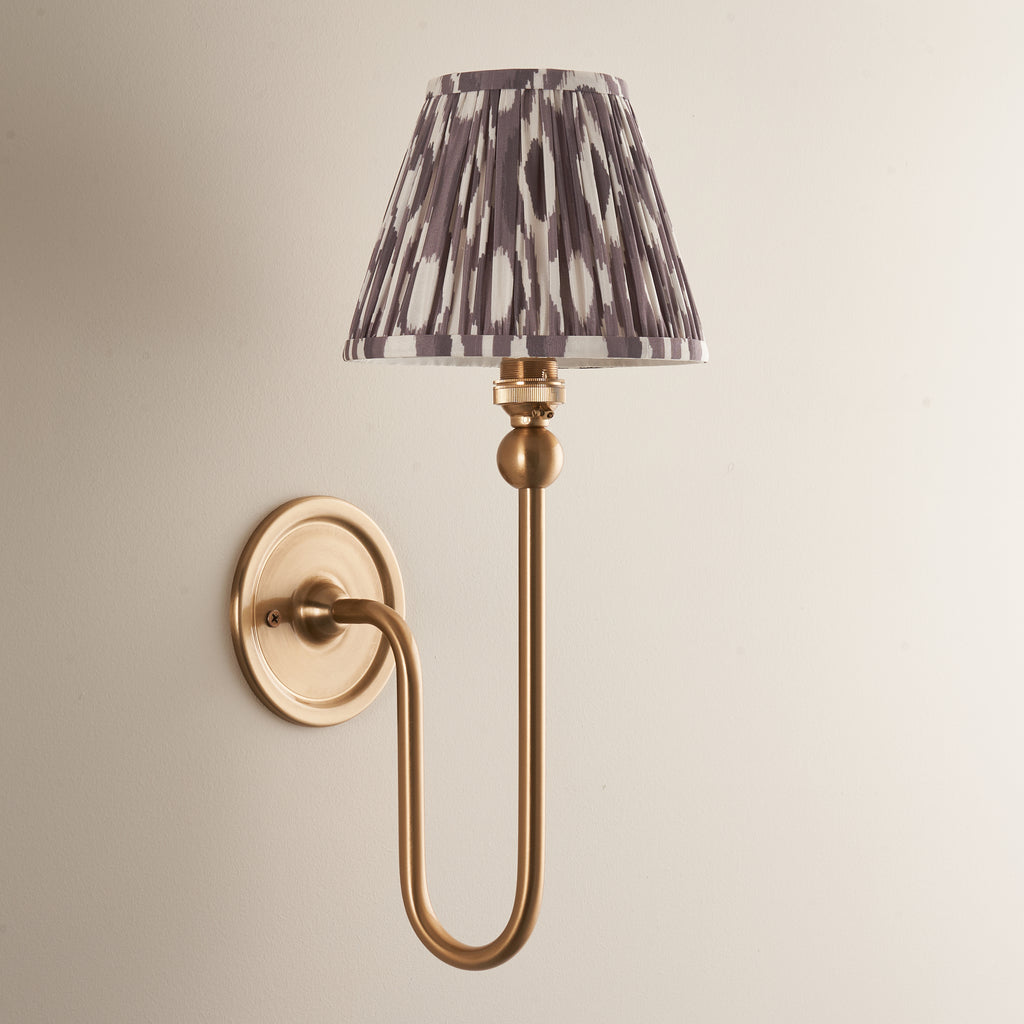 115036 Santiago & Ikat 16cm Wall Light Brass Grey