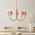 115047 Santiago & Ikat 16cm 5 Light Pendant Brass Pink