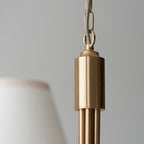 115060 Santiago & Ivy 16cm 5 Light Pendant Brass White