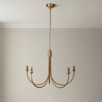 115060 Santiago & Ivy 16cm 5 Light Pendant Brass White