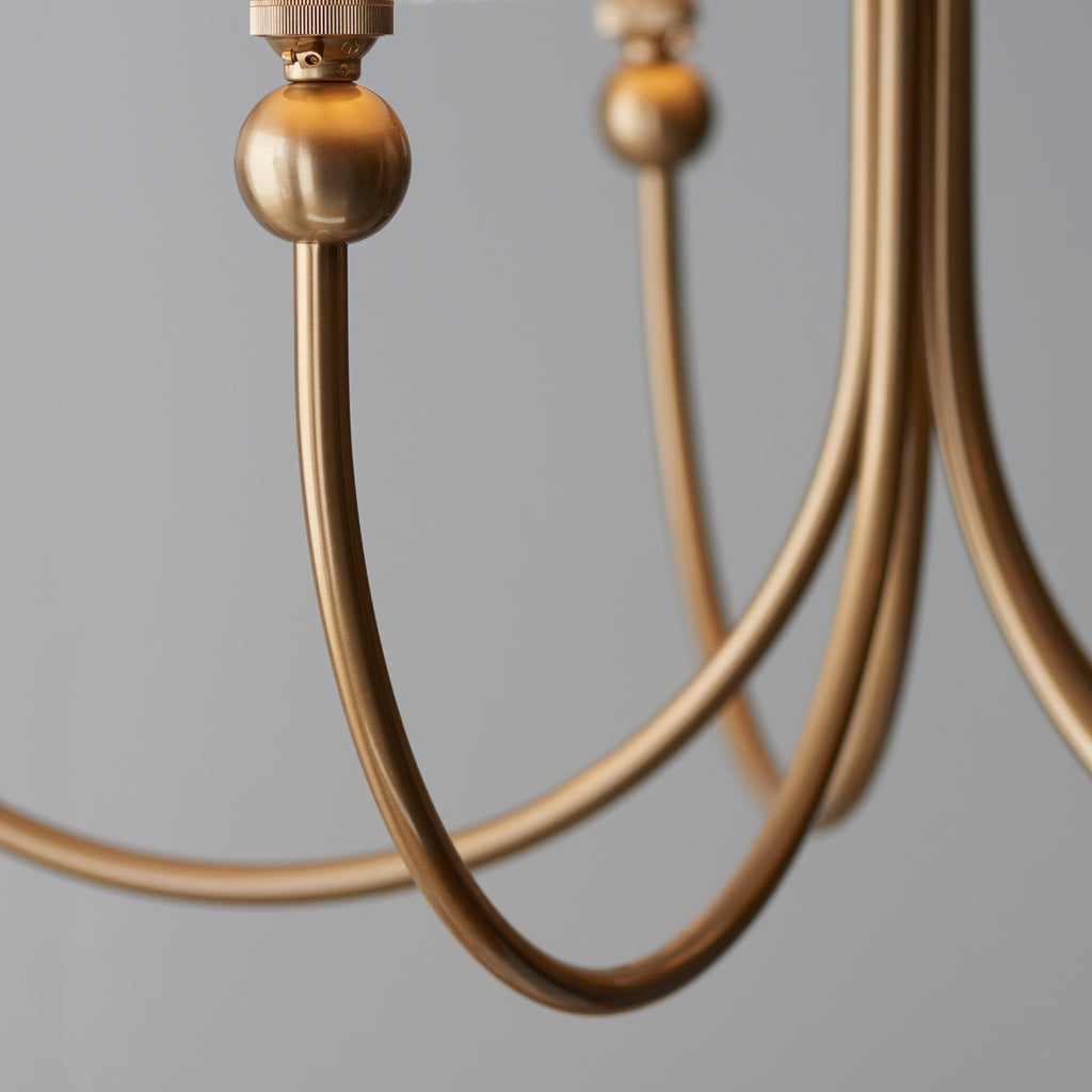 115060 Santiago & Ivy 16cm 5 Light Pendant Brass White