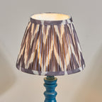 115083 Bibury & Zigzag 20cm Table Lamp Blue Grey