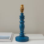 115083 Bibury & Zigzag 20cm Table Lamp Blue Grey